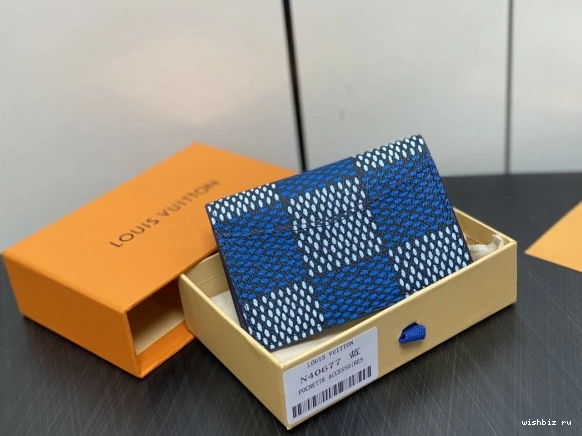 WIS cm VUITTON Organizer-7.5*11.1*1 LOUIS Pocket 1026